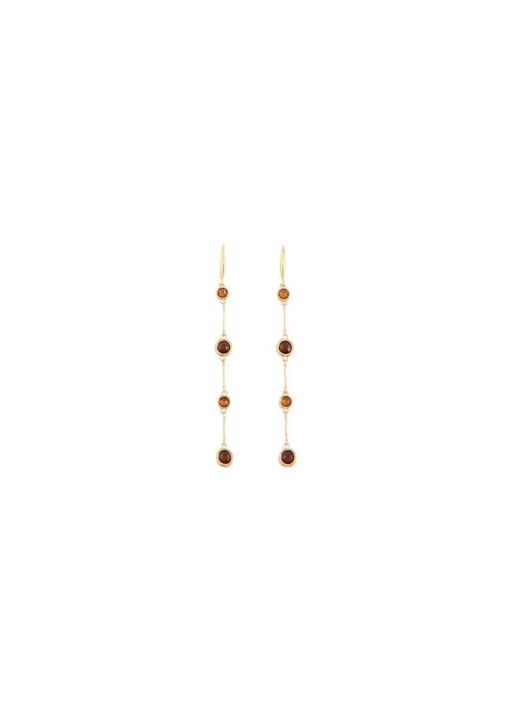 Gold Thread Sphere Earrings, Gold, large image number 4