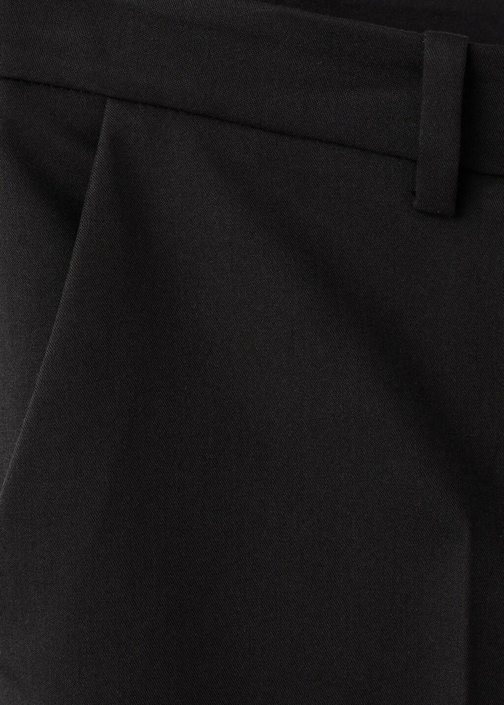 Black Straight Suit Trousers, Black, large image number 4