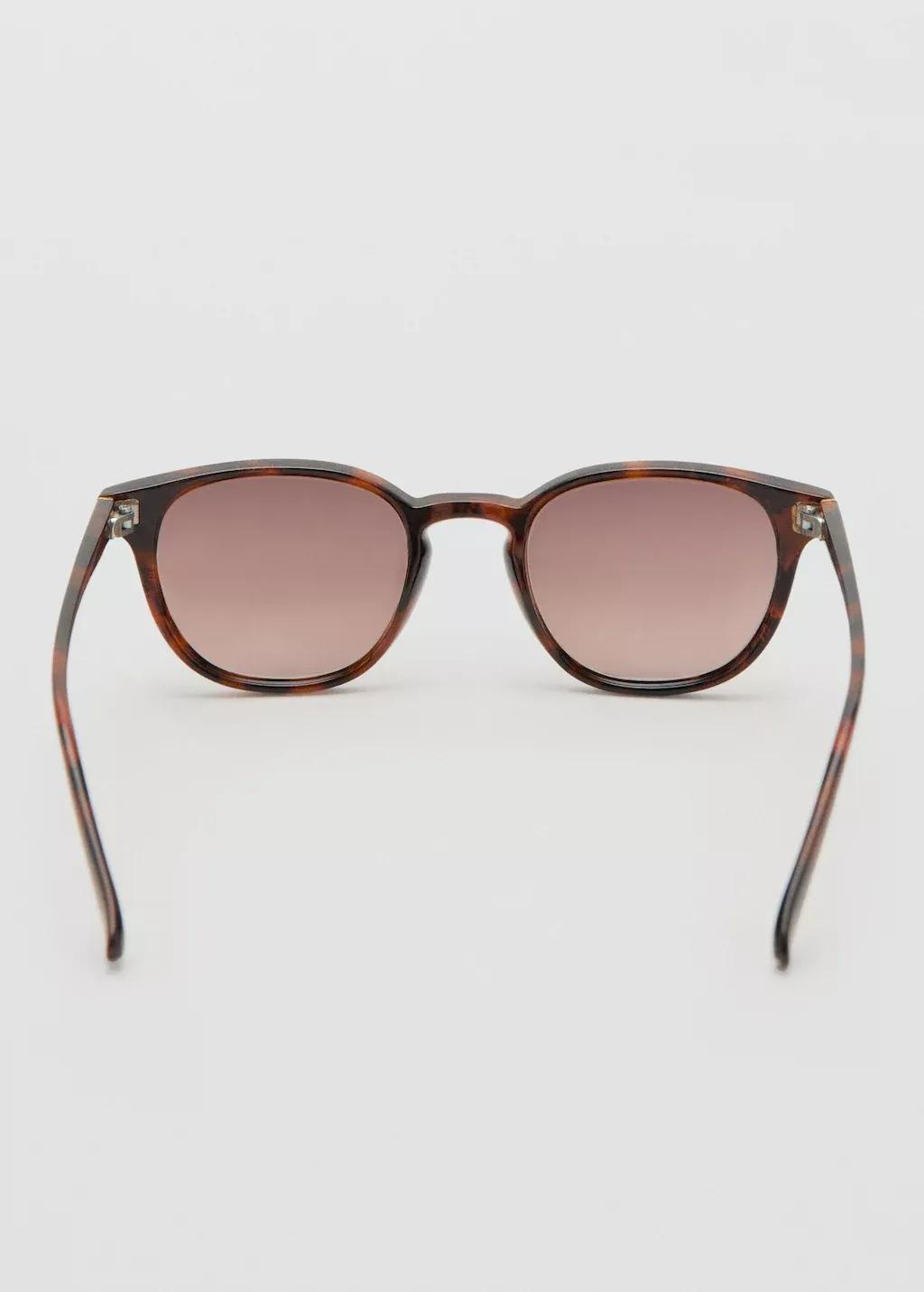 Brown Round-Frame Sunglasses, Brown, large image number 1