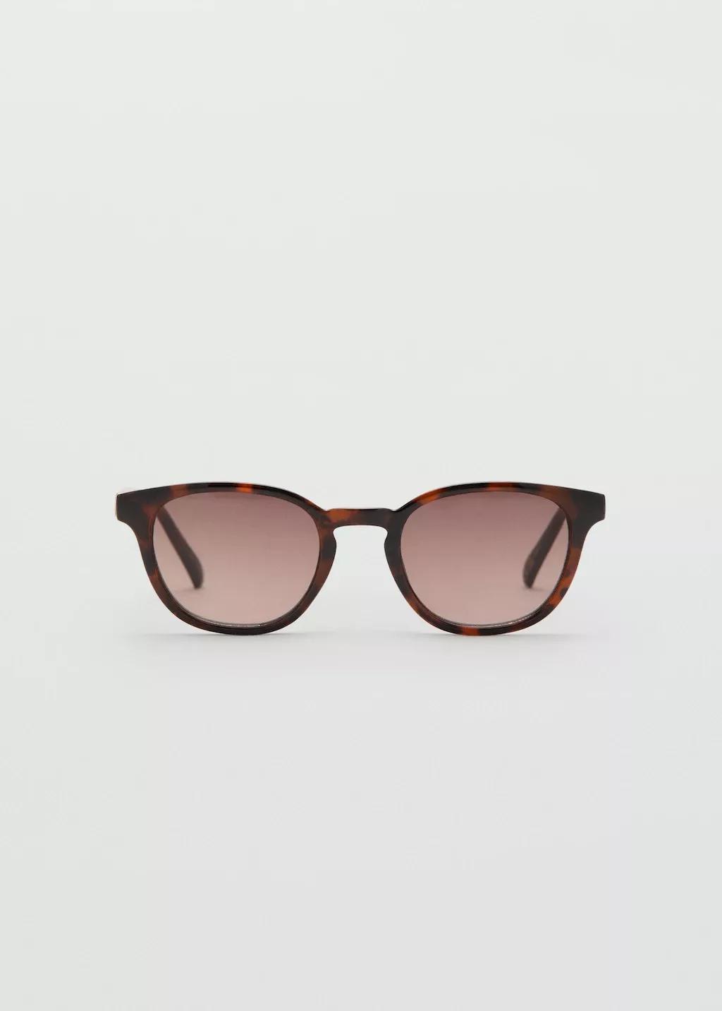 Brown Round-Frame Sunglasses, Brown, large image number 3