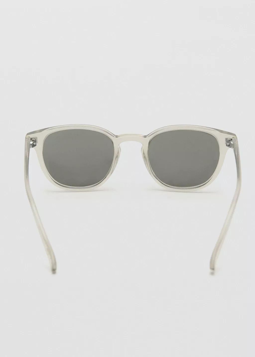 Grey Round-Frame Sunglasses, Grey, medium