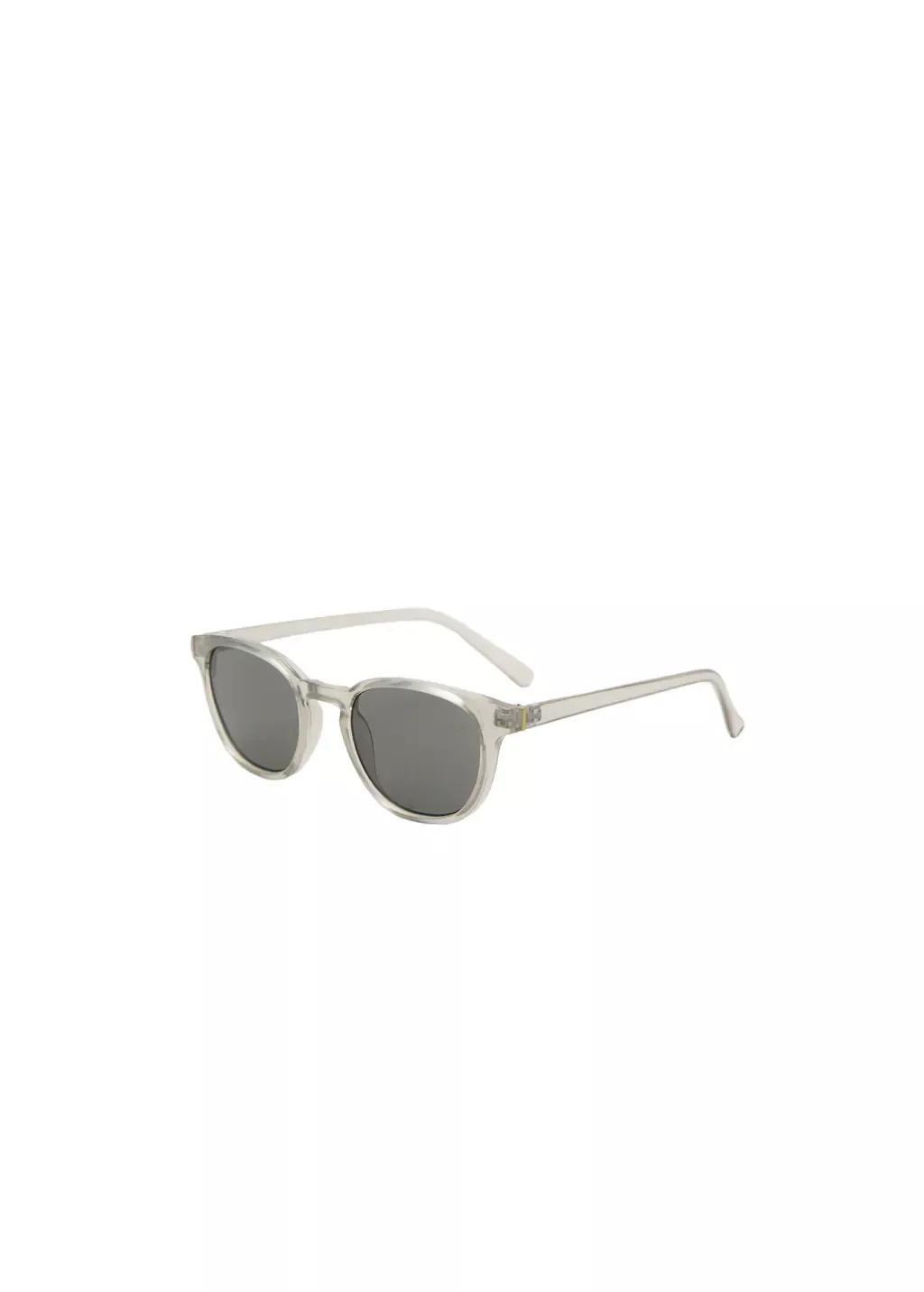 Grey Round-Frame Sunglasses, Grey, large image number 2