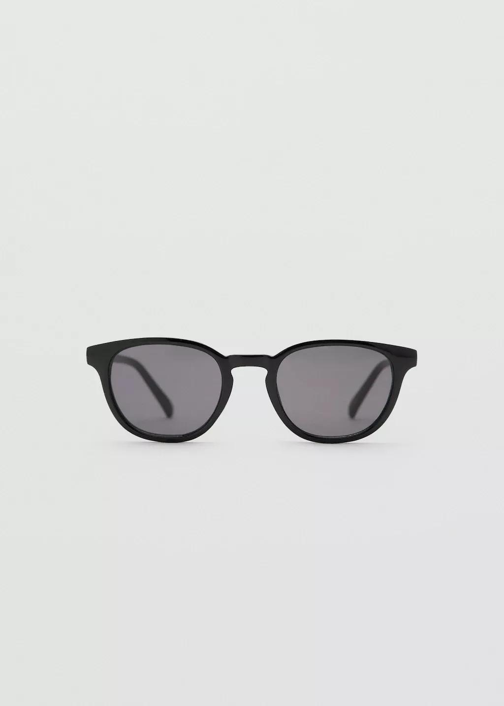 Black Round-Frame Sunglasses, Black, large image number 3