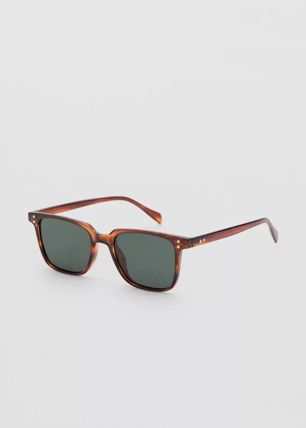 BROWN Rectangular-frame sunglasses, Brown, large image number 0