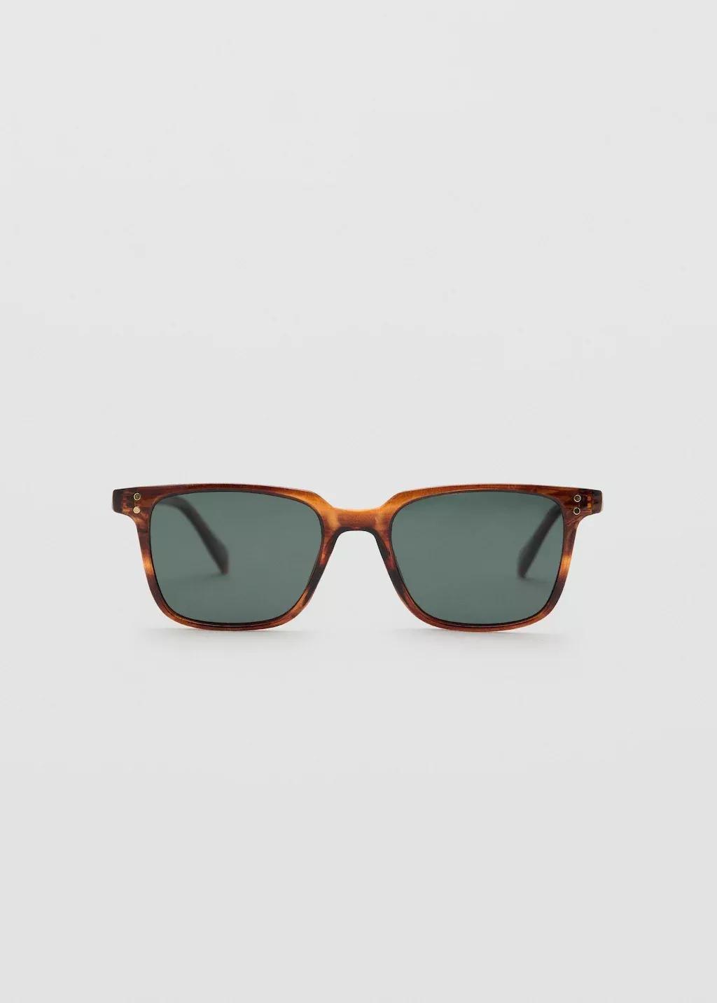 Brown Rectangular-Frame Sunglasses, Brown, large image number 3
