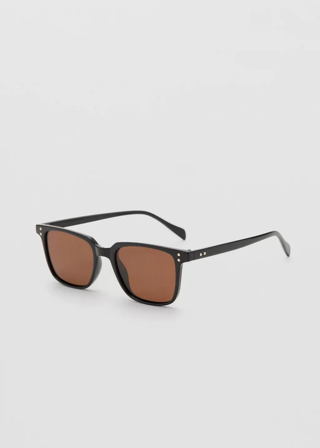 BLACK Rectangular-frame sunglasses, Black, large image number 0
