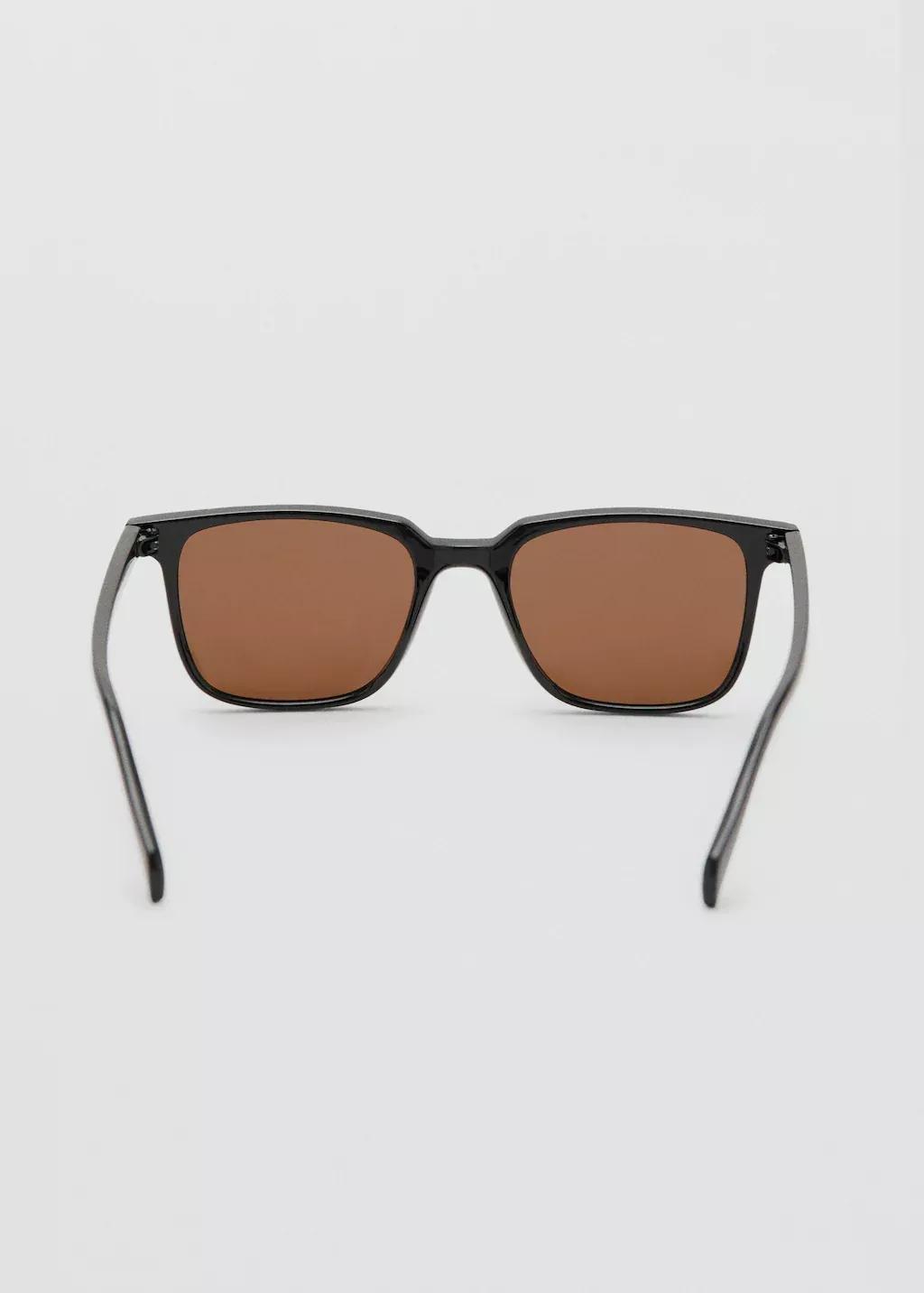 BLACK Rectangular-frame sunglasses, Black, large image number 1
