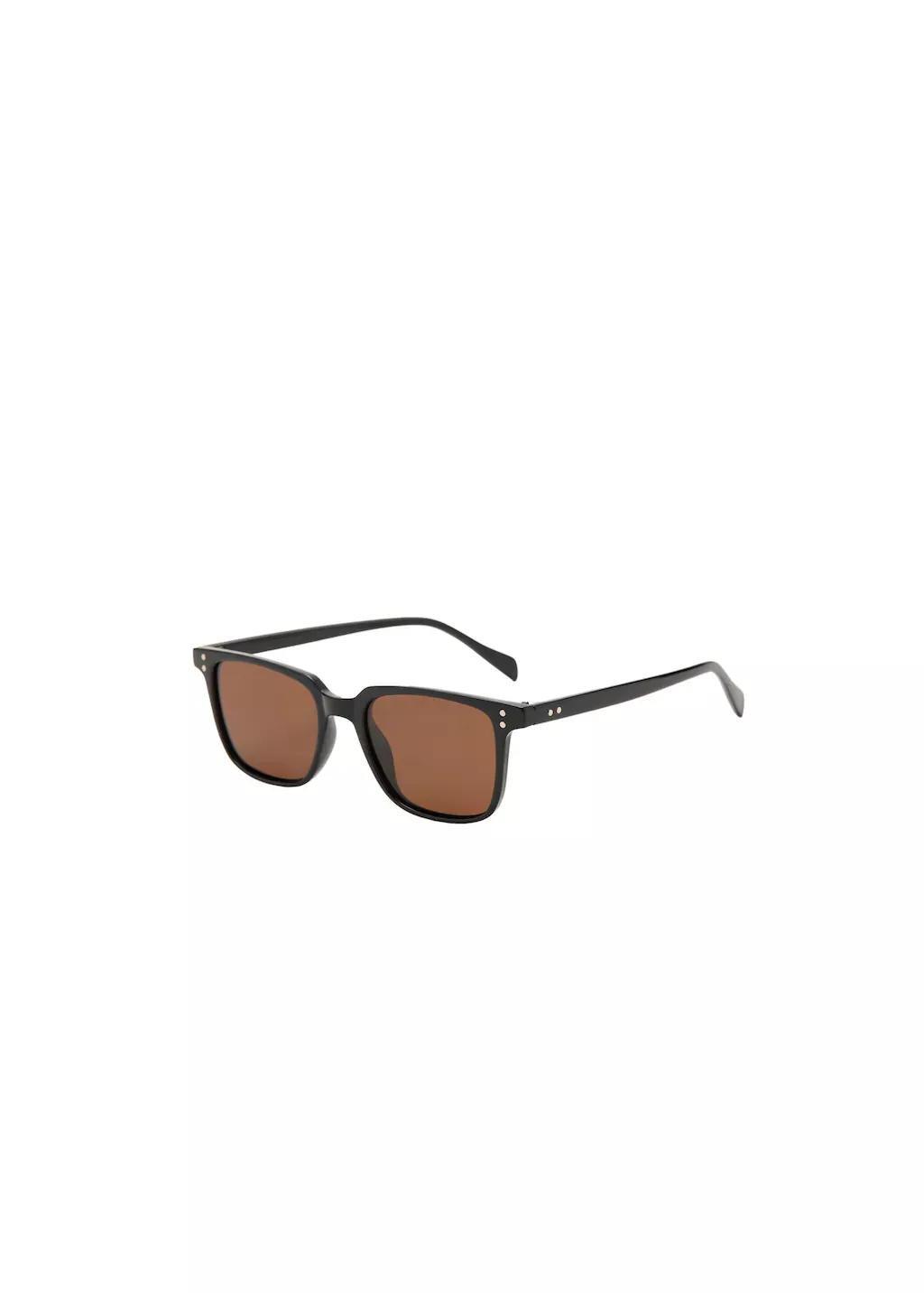 BLACK Rectangular-frame sunglasses, Black, medium