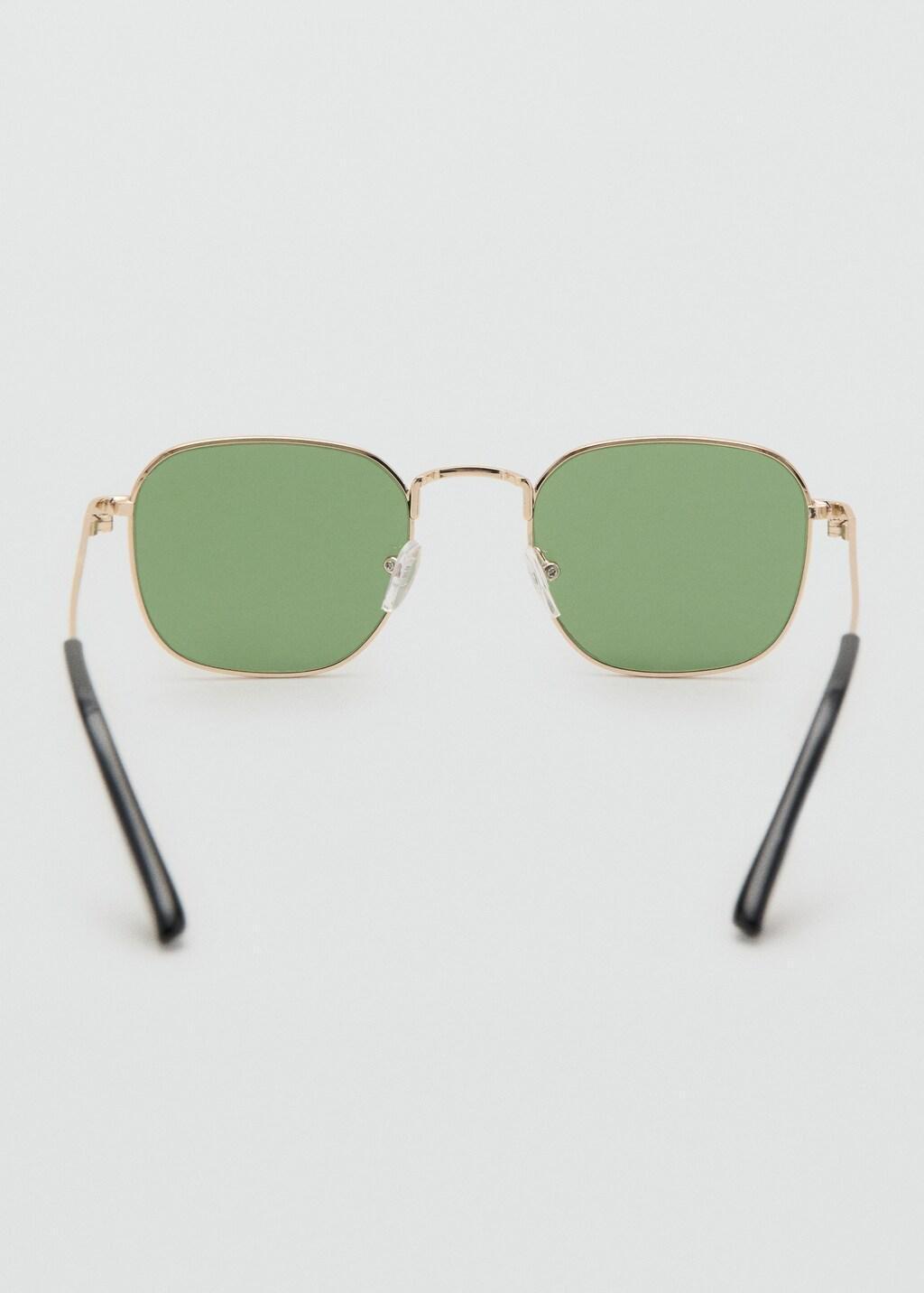 Gold Metallic Frame Sunglasses, Gold, large image number 1