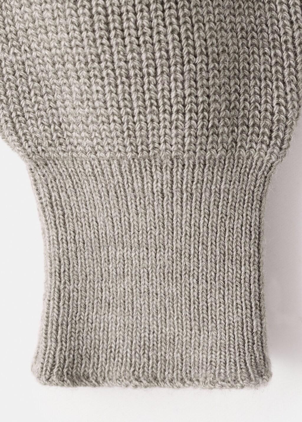 Grey Polo-Neck Ribbed Sweater, Light Pastel Grey, large image number 5
