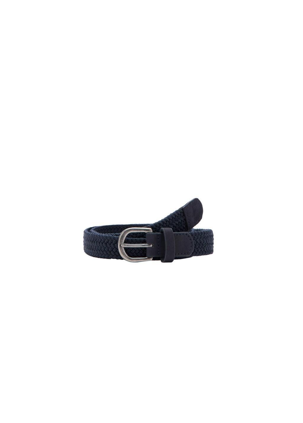 Navy Braided Belt, Kids Boys, Navy, large image number 2