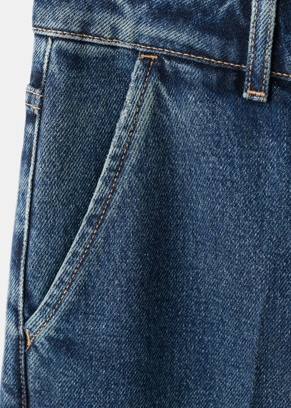 Blue Wide Leg Mid-Rise Jeans, 0201_TO, large image number 1