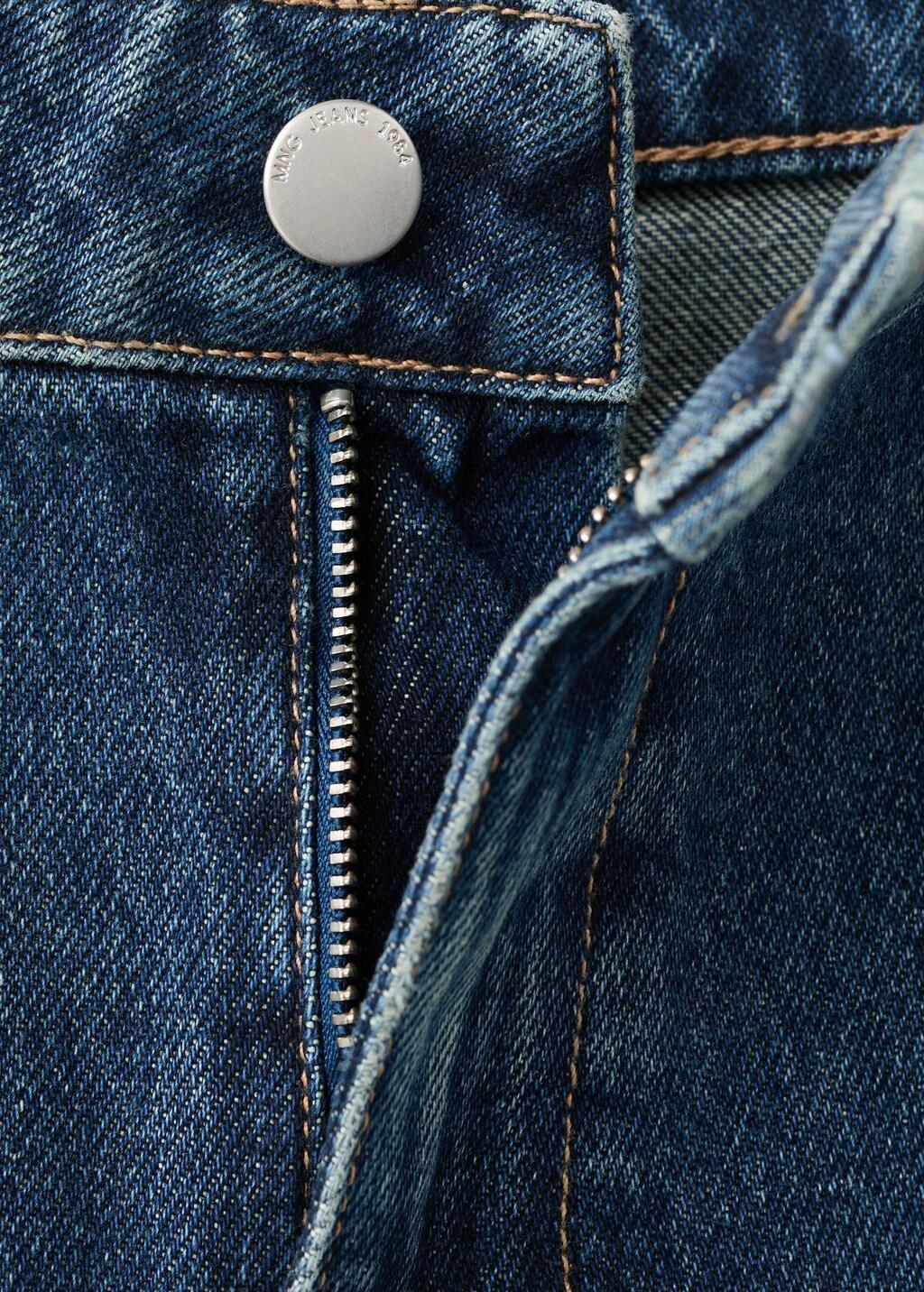 Blue Wide Leg Mid-Rise Jeans, 0201_TO, large image number 5