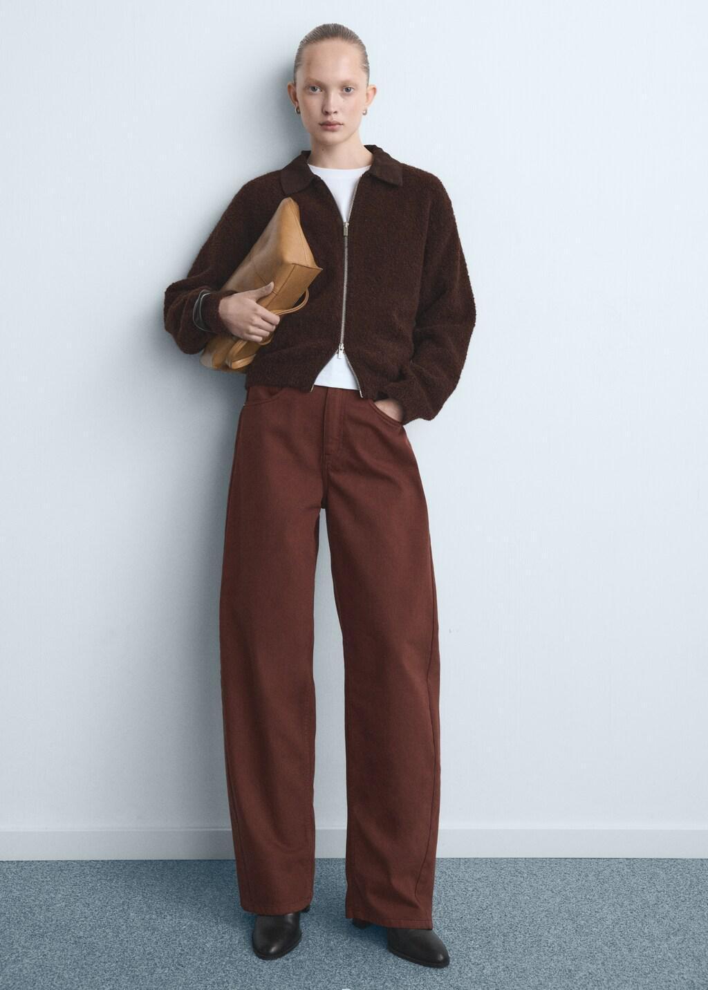 Orange Mid-Rise Balloon Jeans, Medium Orange, medium