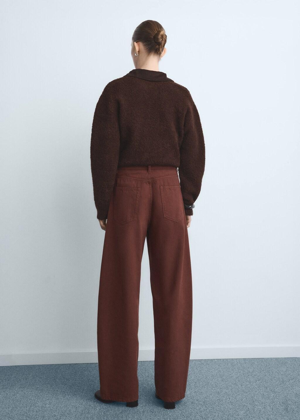 Orange Mid-Rise Balloon Jeans, Medium Orange, large image number 2