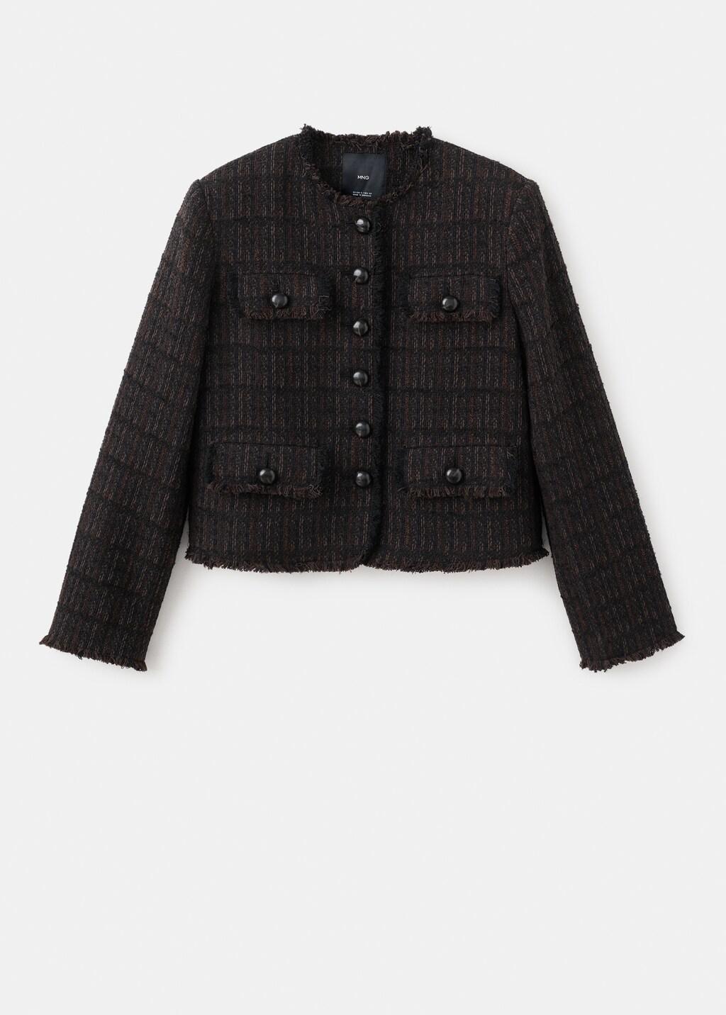Brown Pocket Tweed Jacket, 0201_32, large image number 8