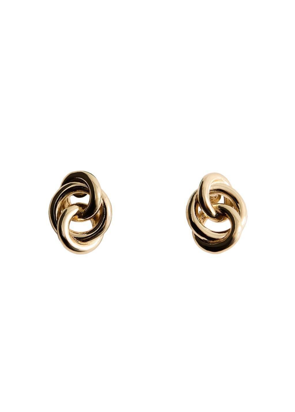 Gold Open, Intertwined Hoop Earrings, 0201_OR, large image number 2