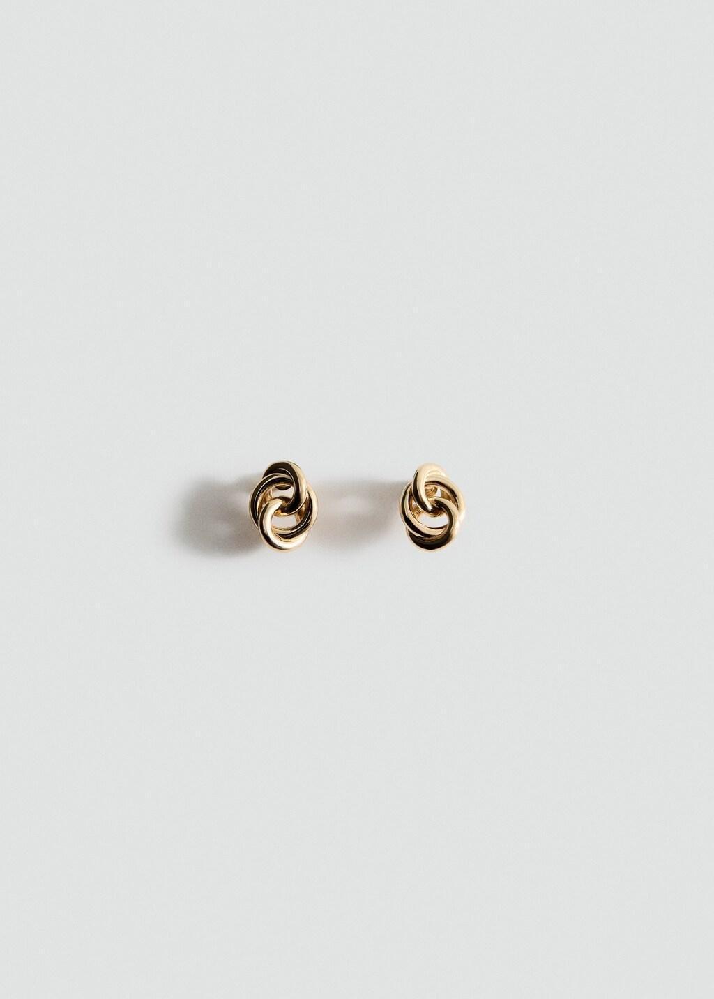 Gold Open, Intertwined Hoop Earrings, 0201_OR, large image number 3