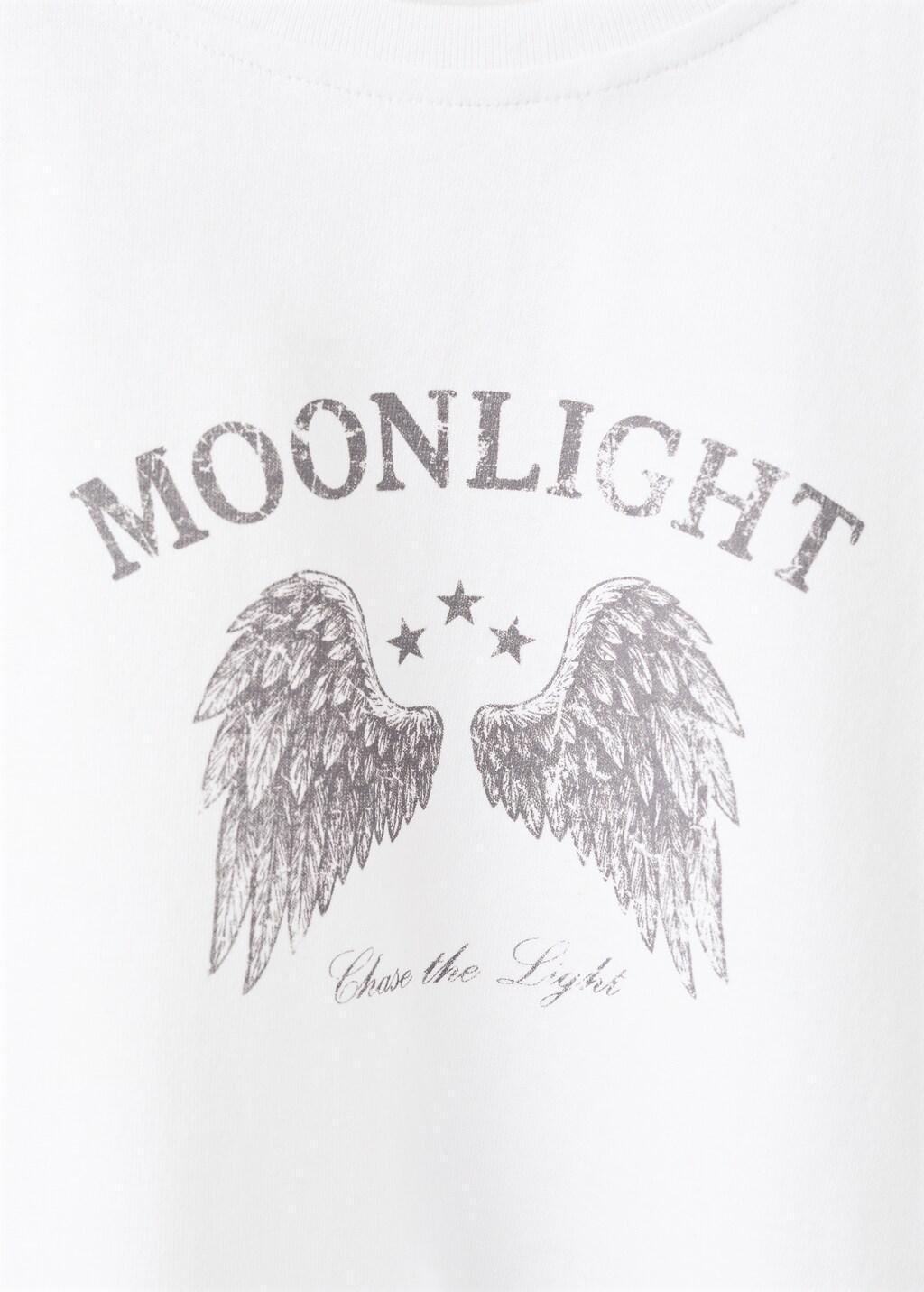 White Cotton Printed T-Shirt, Kids Girls, Natural White, large image number 3