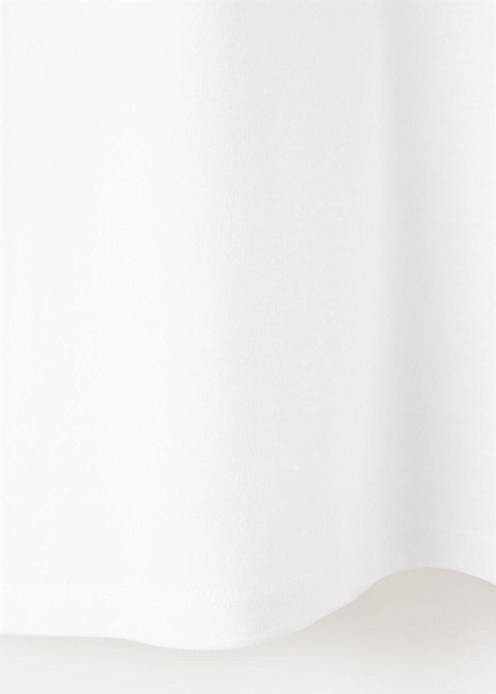 White Cotton Printed T-Shirt, Kids Girls, Natural White, large image number 4