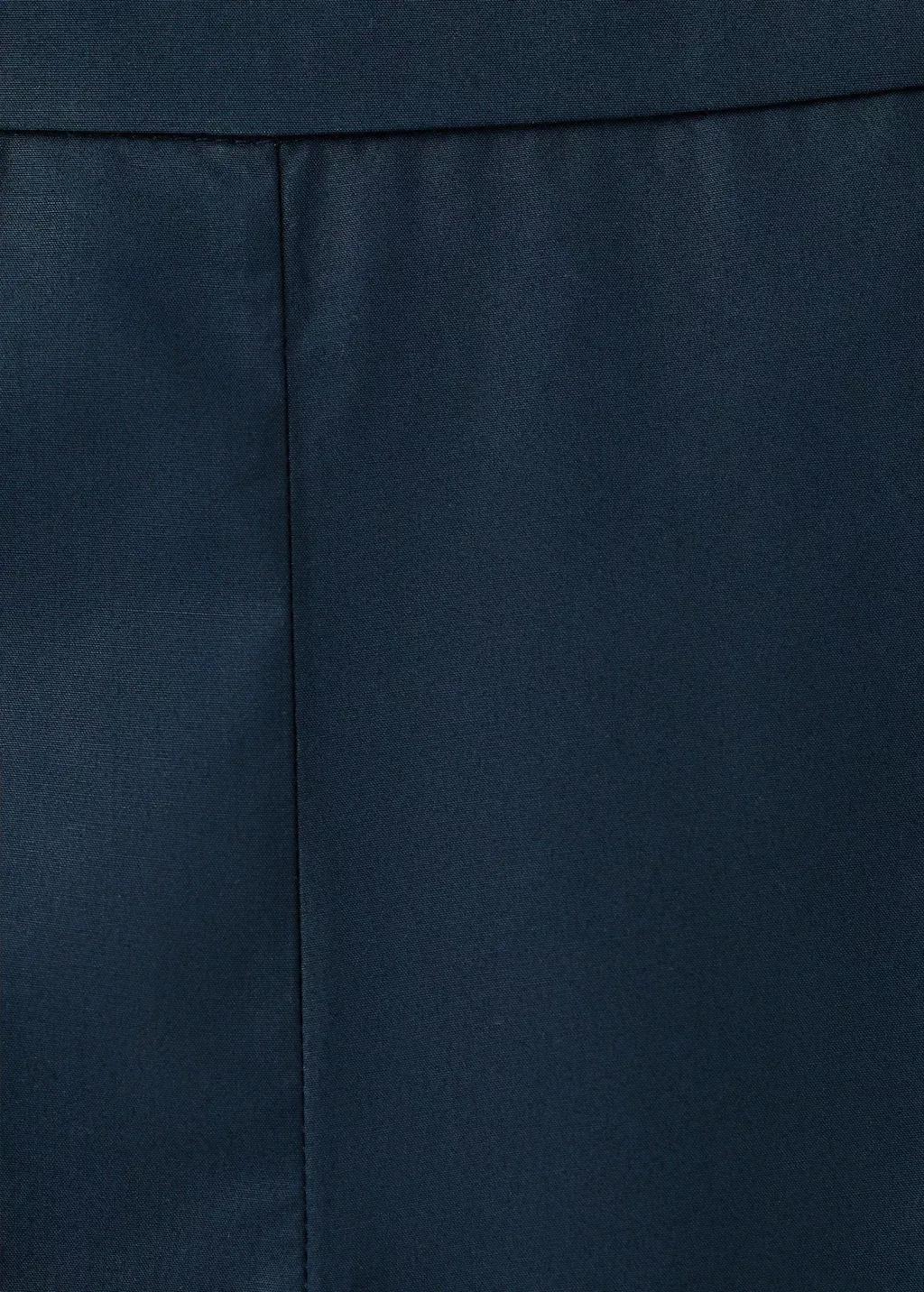 Navy Straight-Fit Trousers With Elastic Waist, Navy, large image number 1