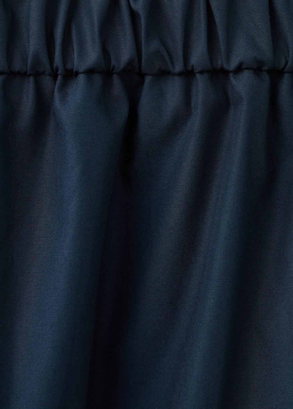 Navy Straight-Fit Trousers With Elastic Waist, Navy, large image number 5