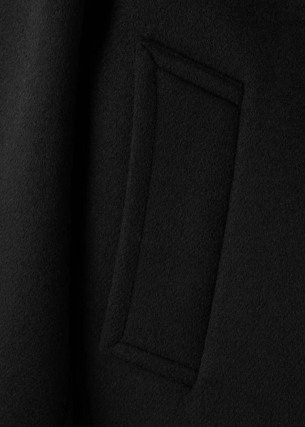 Black Wool Jacket With Shirt Collar, 0201_99, large image number 5