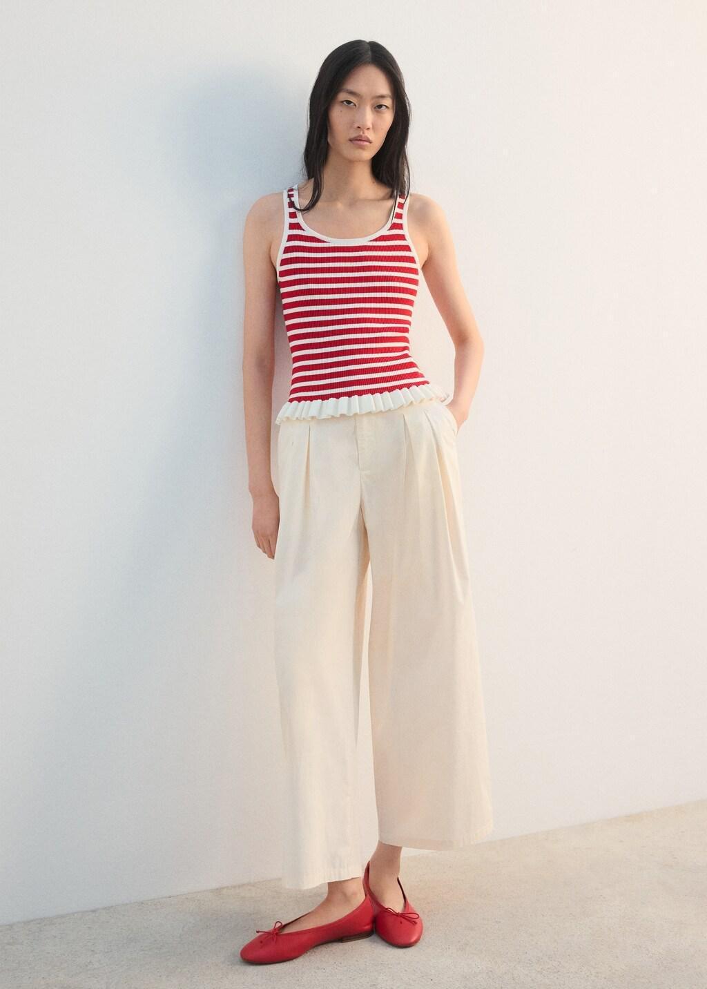 Red Pleat Detailed Top, 0201_70, large image number 0