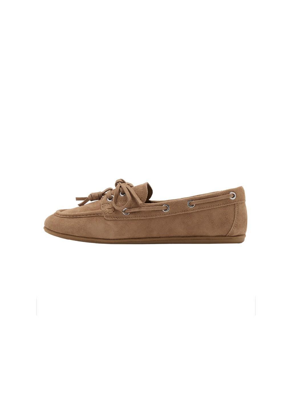 Brown Deck Shoes With Laces, Light Pastel Brown, large image number 3