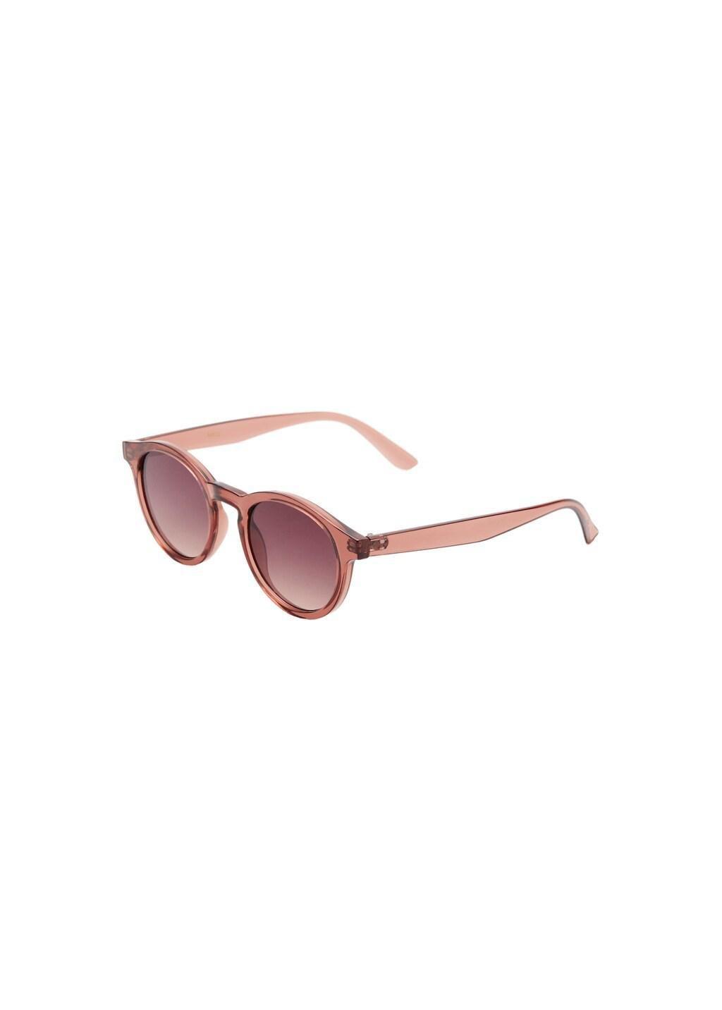 Orange Lt Pastel Round-Framed Sunglasses, Light-Pastel Orange, medium
