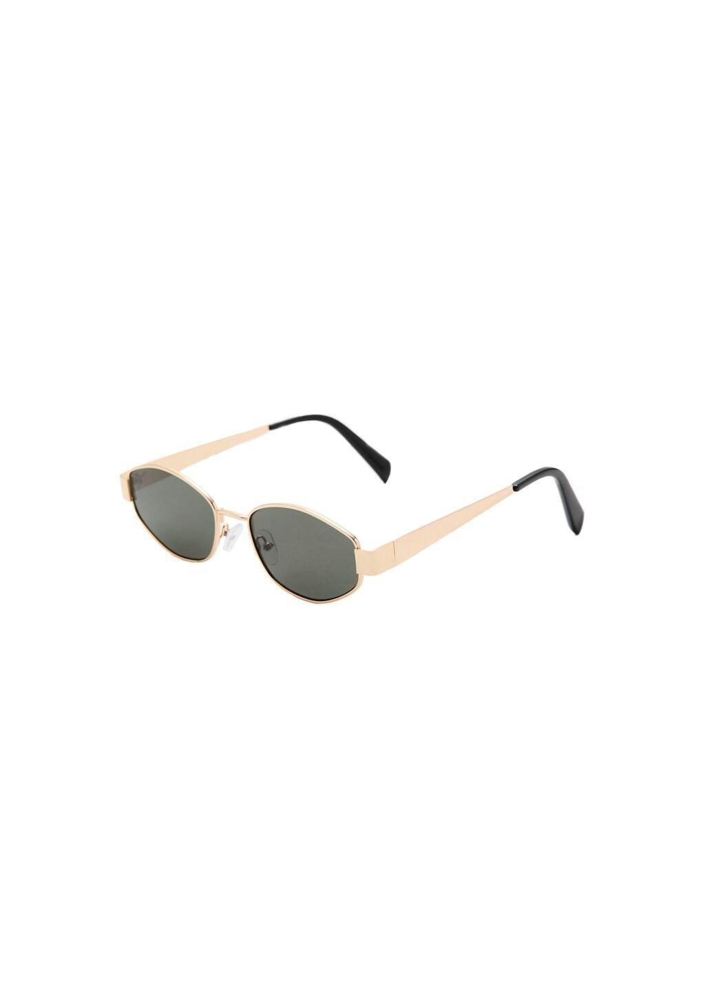 Gold Metallic Frame Sunglasses, Gold, large image number 2
