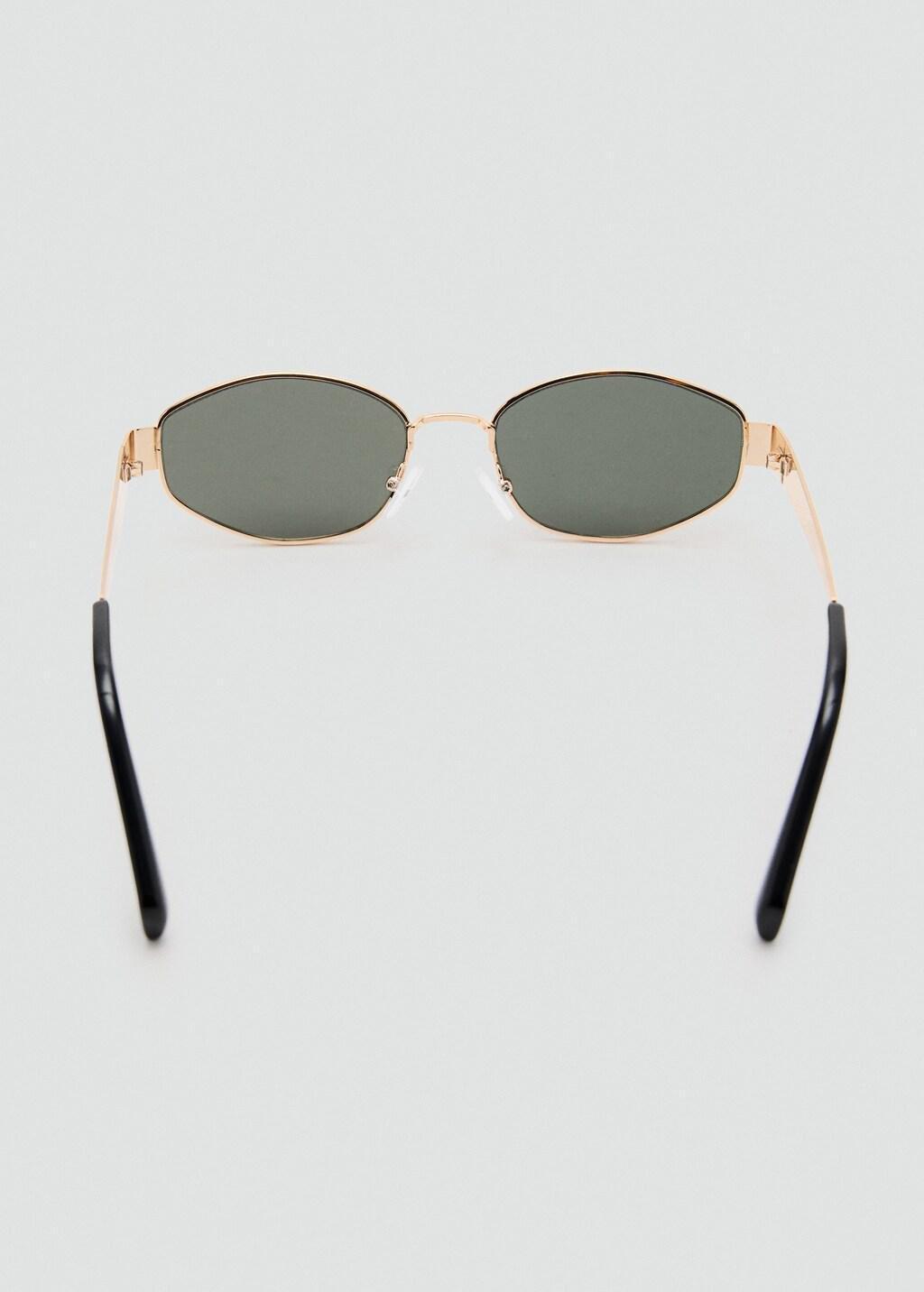 Gold Metallic Frame Sunglasses, Gold, medium