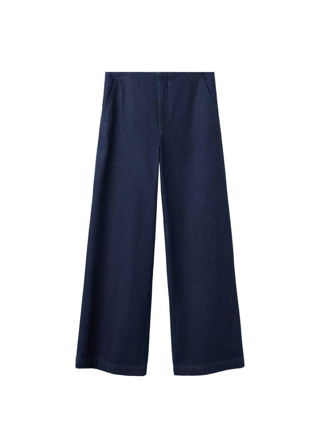 OPEN BLUE Wide leg mid-rise jeans, Open Blue, large image number 6