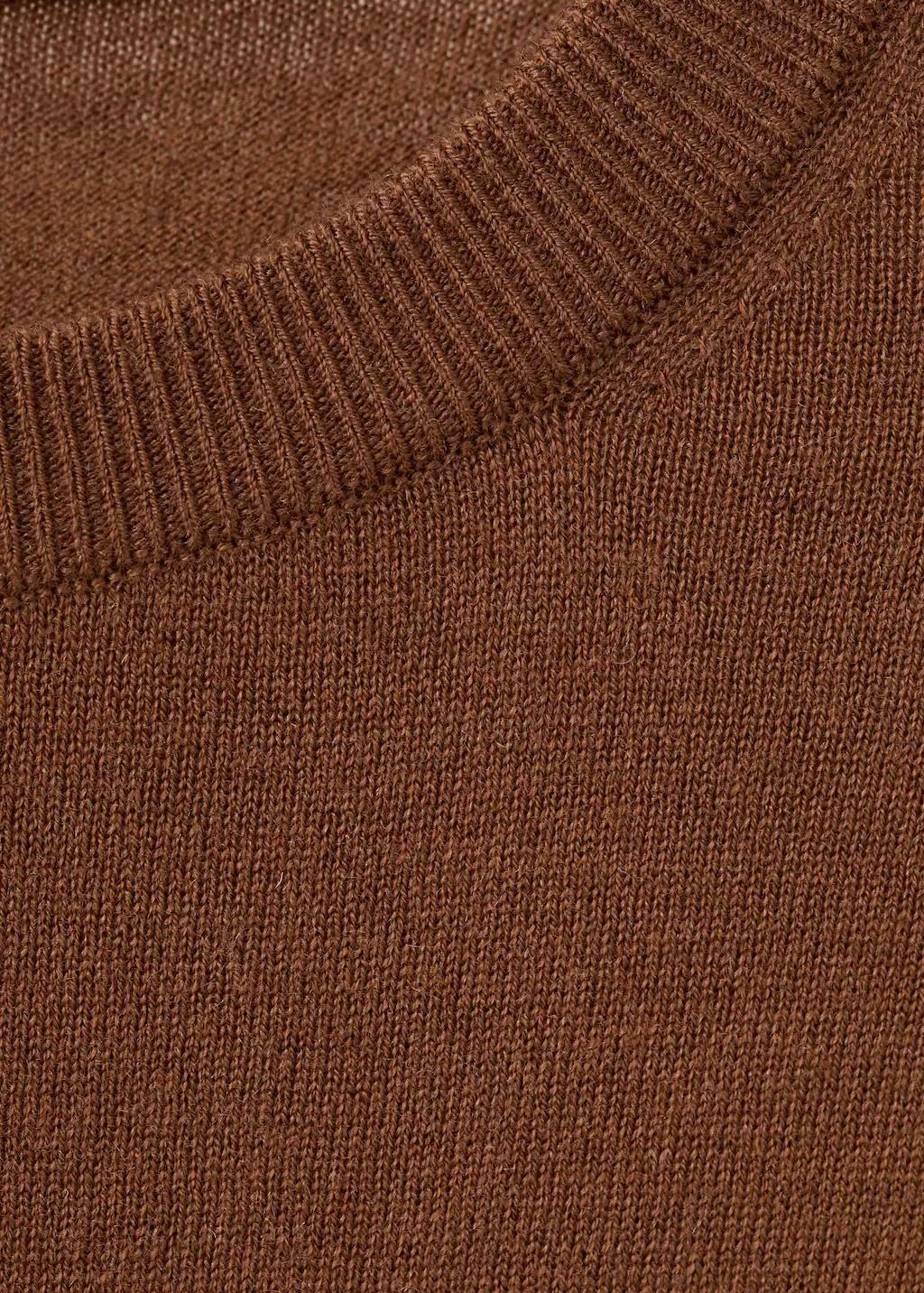 Brown Wool Blend Knot Sweater, 0201_17, large image number 4