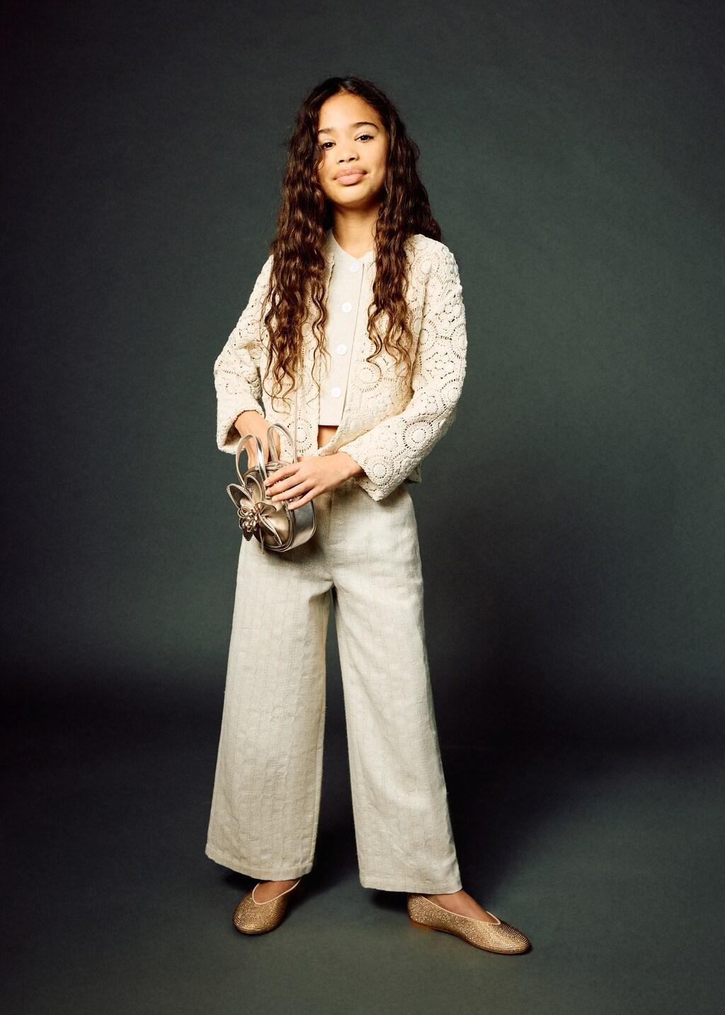 Gold Mini Floral Bag, Kids Girl, Gold, large image number 0