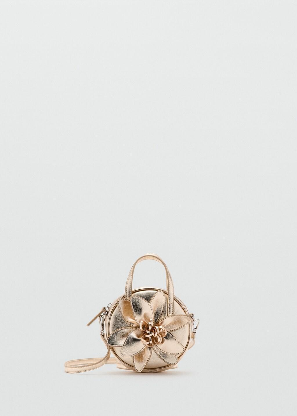 Gold Mini Floral Bag, Kids Girl, Gold, large image number 4