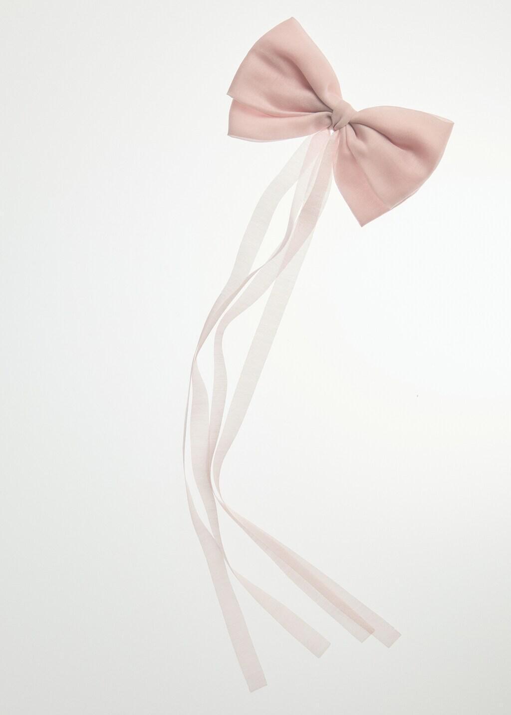 Pink Hair Clip With Maxi Bow, Kids Girls, Light-Pastel Pink, large image number 2