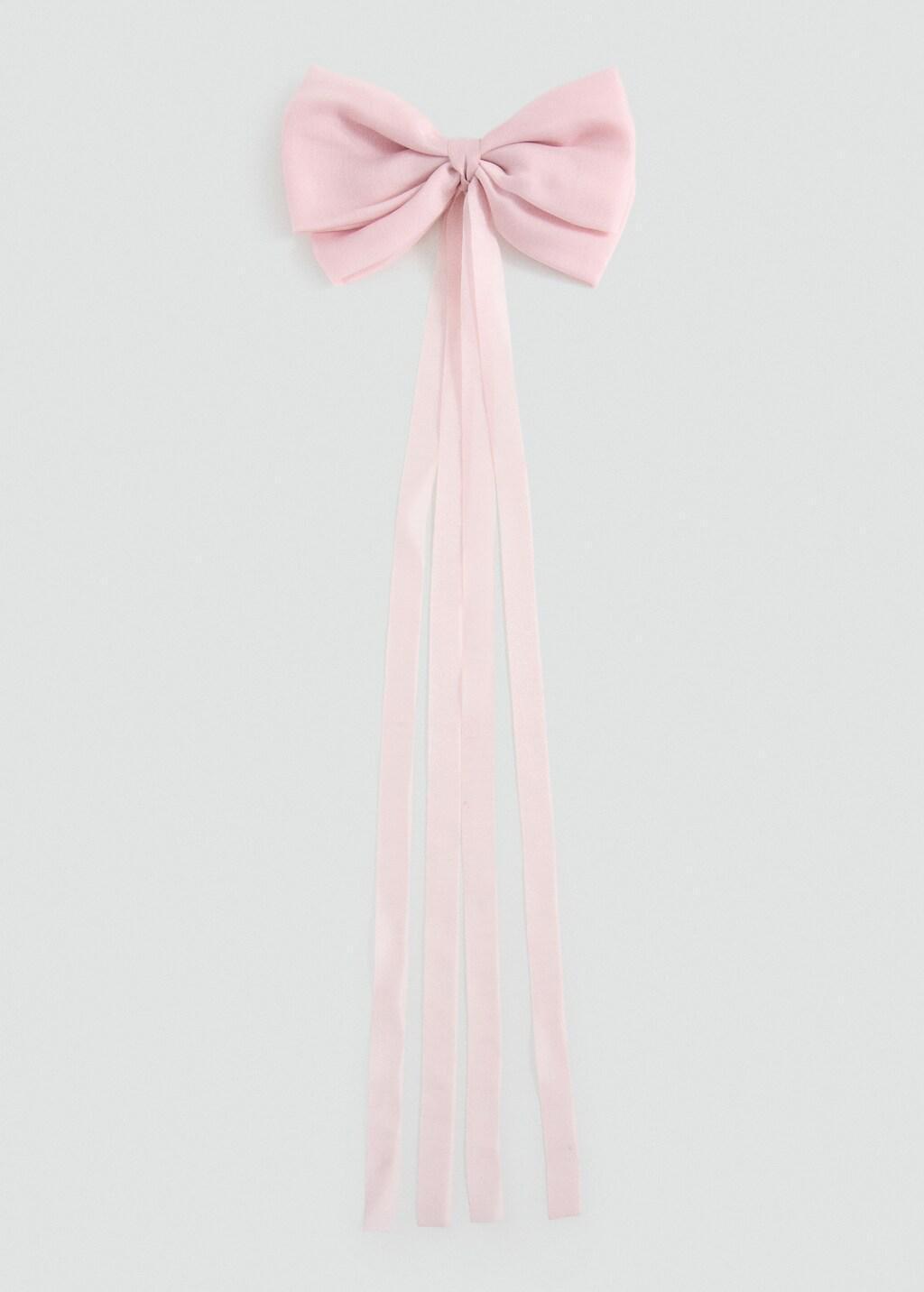 Pink Hair Clip With Maxi Bow, Kids Girls, Light-Pastel Pink, large image number 4