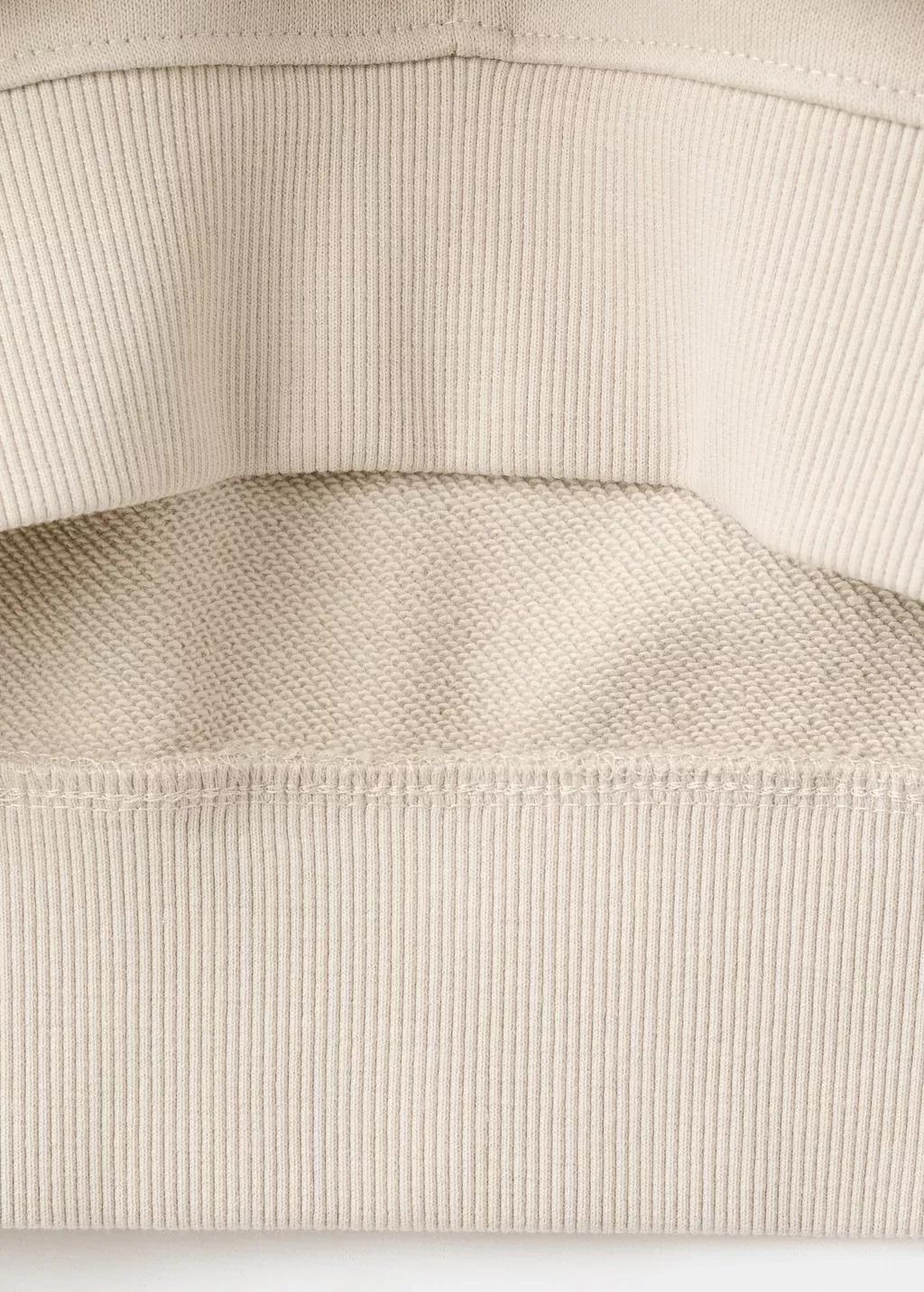 Beige Printed Cotton Sweatshirt, Kids Girls, Light Beige, large image number 4