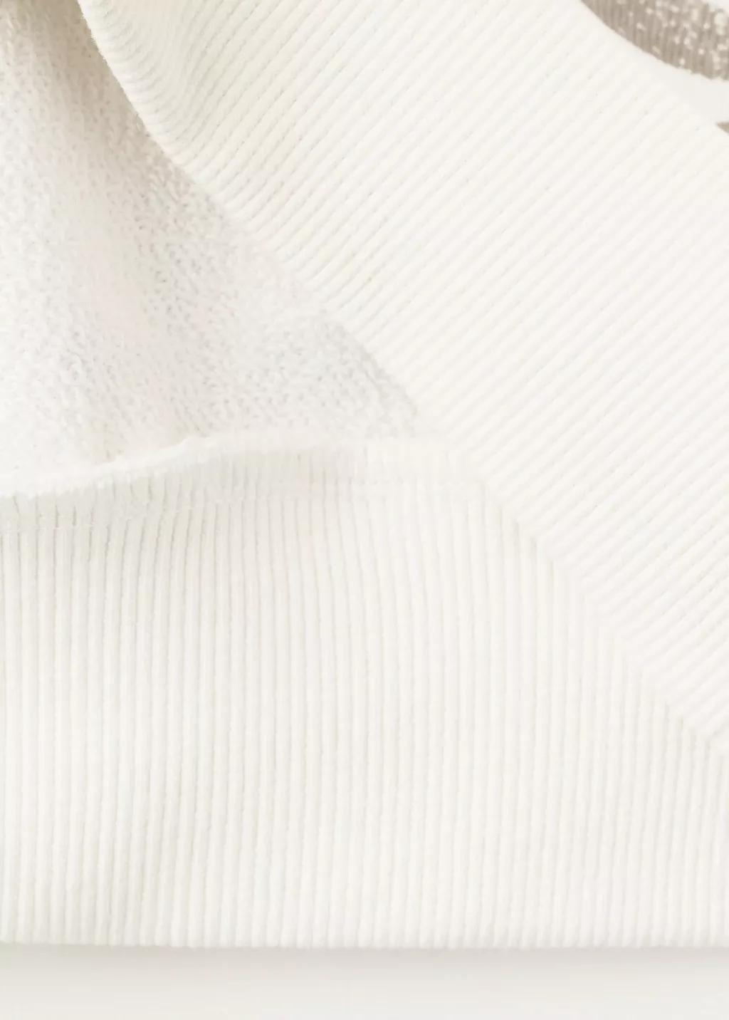 White Floral Printed Sweatshirt, Kids Girls, Natural White, large image number 3