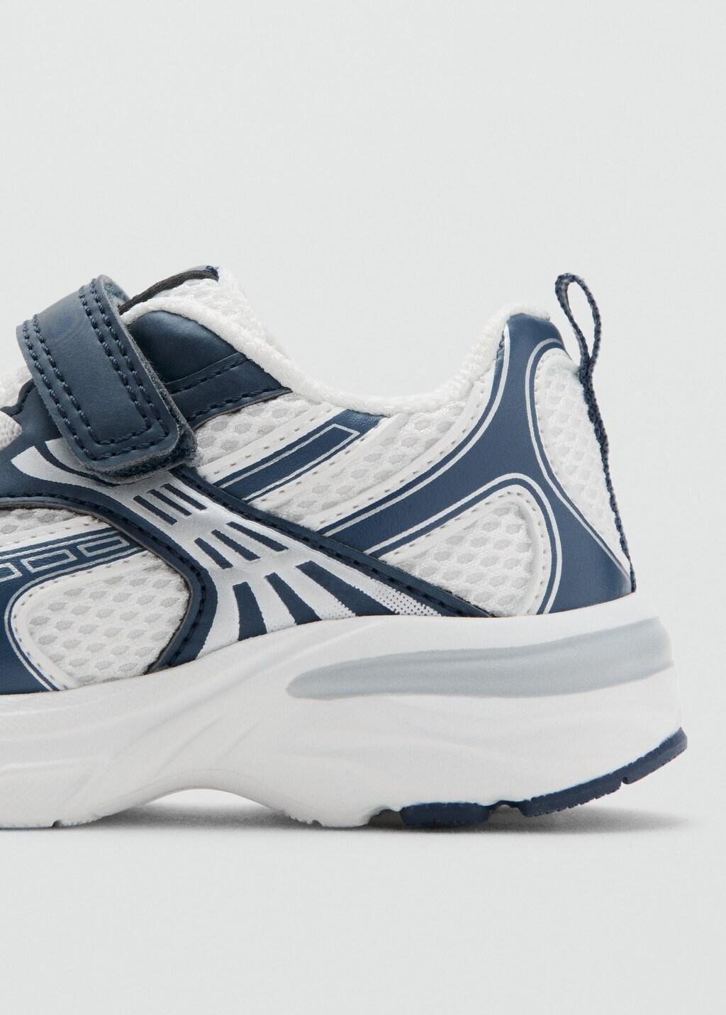 White Two-Tone Velcro Trainers, Baby Boys, Natural White, large image number 1