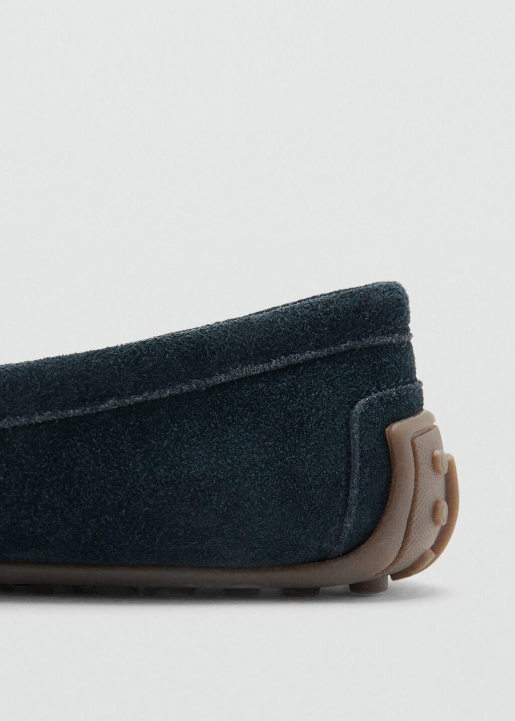 Blue Leather Loafers, Kids Boys, Medium Blue, medium