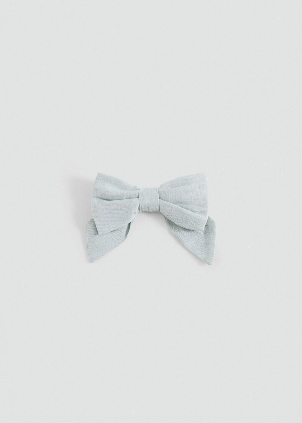 Blue Bow Hairclip, Baby Girls, Turquoise - Aqua, large image number 2