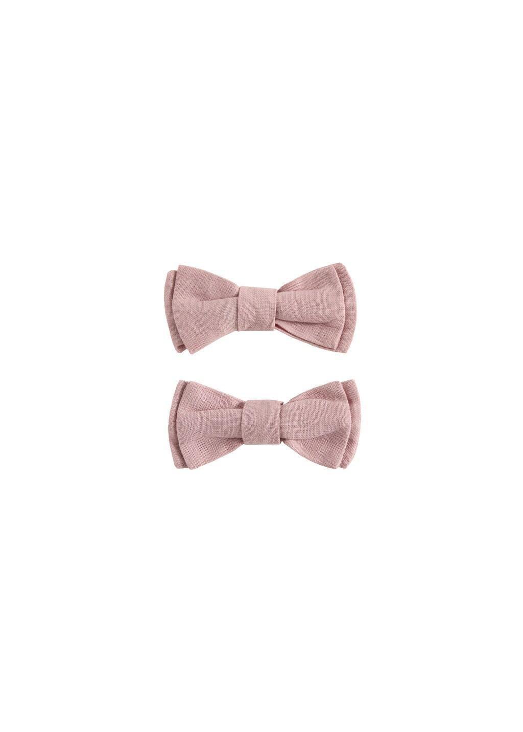 Pink Bow Hairclip, Set Of 2, Baby Girls, Light-Pastel Pink, large image number 1
