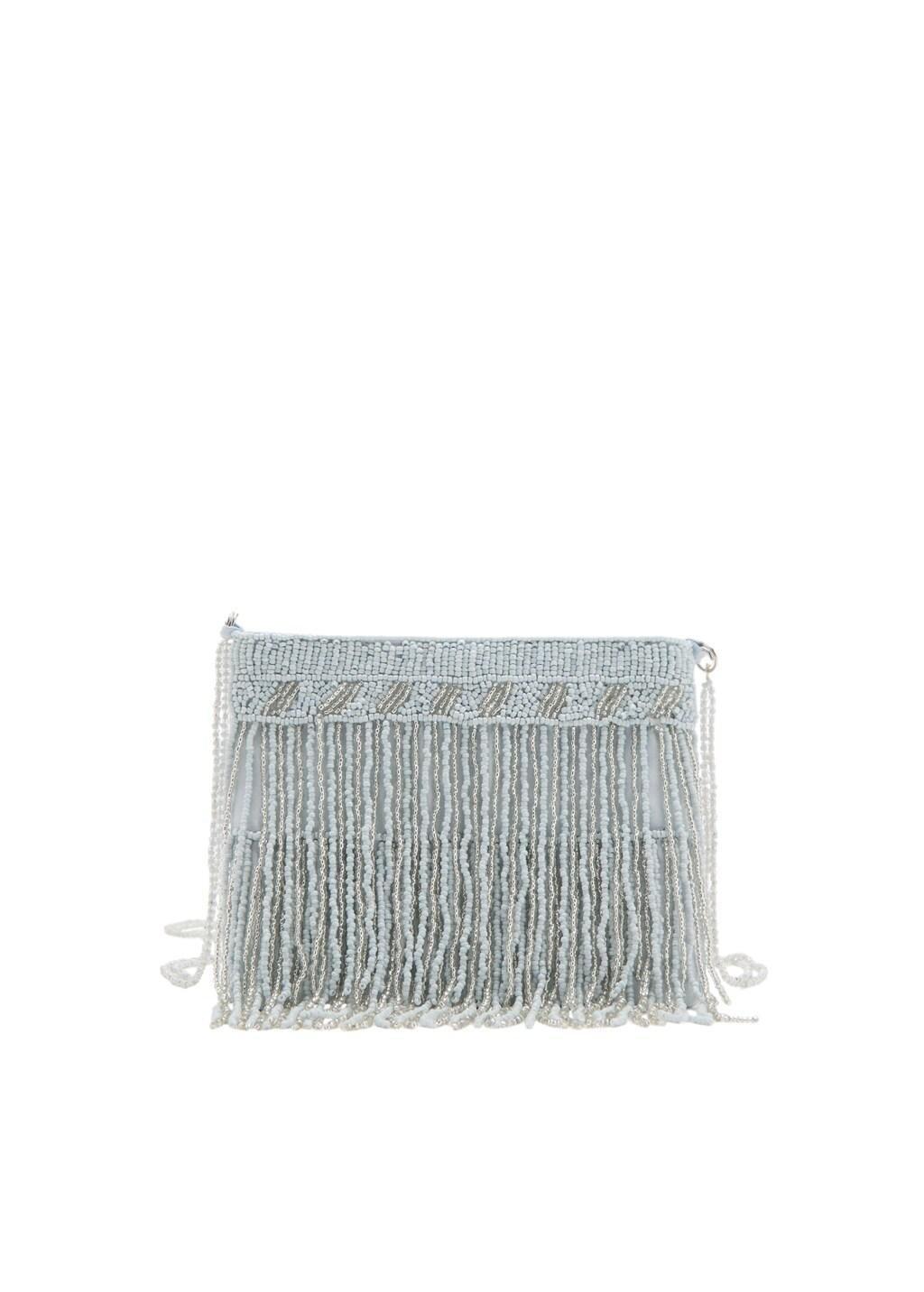 Blue Lt Pastel Fringe Beads Bag, Kids Girl, Light-Pastel Blue, large image number 3