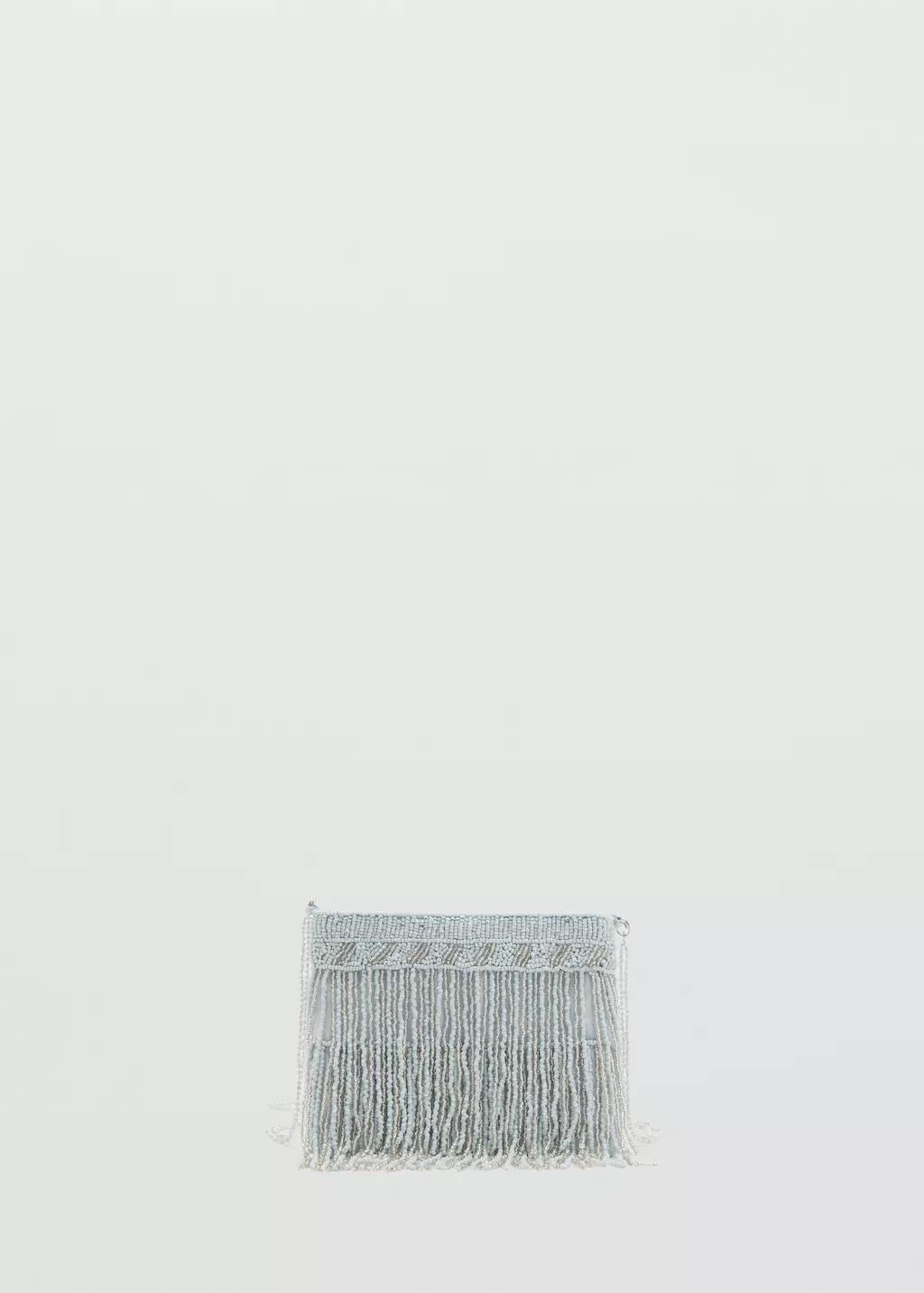 Blue Lt Pastel Fringe Beads Bag, Kids Girl, Light-Pastel Blue, large image number 4