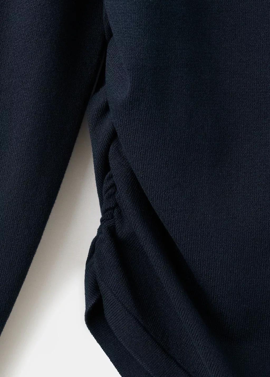 Navy Boat-Neck Knitted Sweater, 0201_56, large image number 5