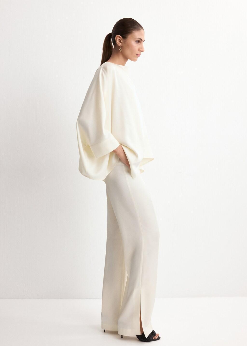 Beige Straight Mid-Rise Trousers, Light Beige, large image number 0