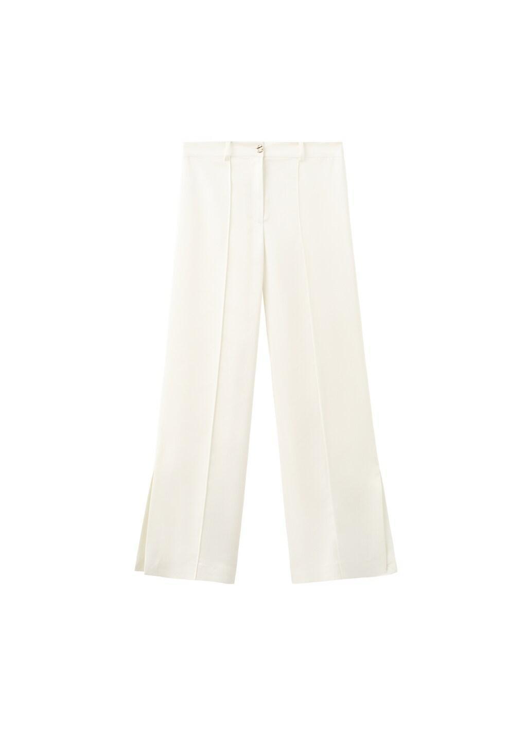 Beige Straight Mid-Rise Trousers, Light Beige, large image number 6