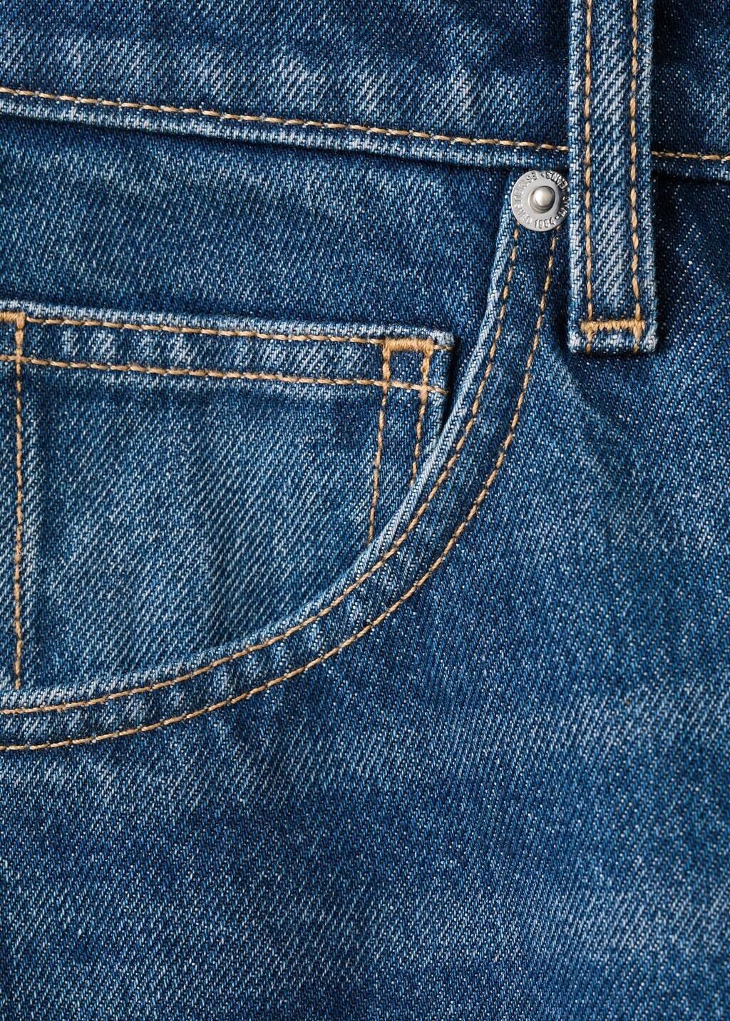 Blue Mid-Rise Balloon Jeans, Open Blue, medium